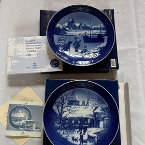 Royal Copenhagen Blue and White Holiday Collector Plates